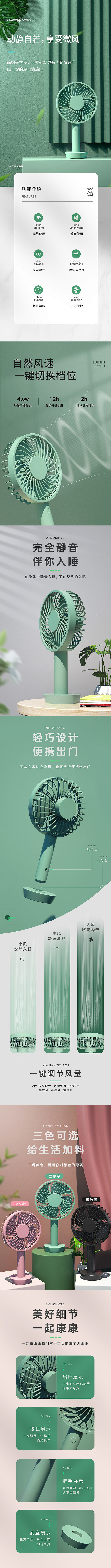 网红小风扇详情页c4d