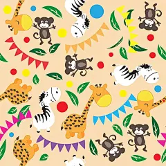 精美的卡通动物底纹斑马|插画|长颈鹿|动物|动物底纹|动物图片|猴子|精美底纹|卡通|卡通动物|卡通画|卡通形象|漫画素材|矢量素材