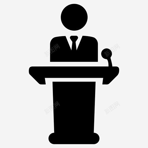 讲座讲台演讲图标 免费下载 页面网页 平面电商 创意素材