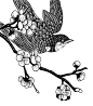喜上眉梢 版画插画设计