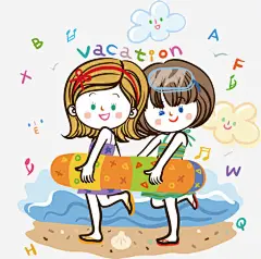 游泳小女孩高清素材 小孩 度假 游泳 游泳圈 免抠png 设计图片 免费下载