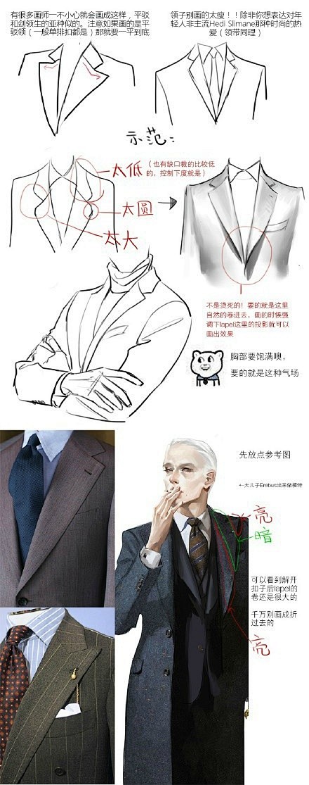 ##SAI资源库# 画西装时的注意事项，...