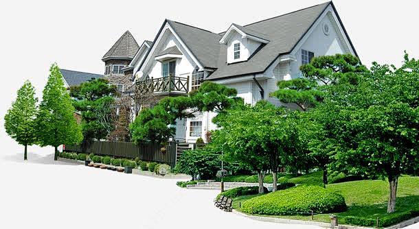 田园绿色景观别墅高清素材免费下载页面网页平面电商创意素材png素材