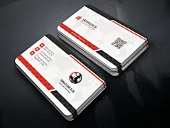 红黑色简约企业名片模板 黑色简约大气名片 黑色简约时尚名片 黑色简约名片 黑色企业名片