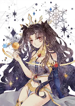 Fate/Grand Order 远坂凛 同人图 插画 壁纸 | 伊斯塔凛 | 半次元-第一中文COS绘画小说社区