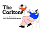 20个独特的夫妻生活场景插画素材 The Carltons - illustration pack