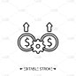 Revenue synergy icon. Generation sales