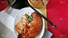 中式叉烧的俯视图