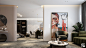 IN HOUSE : 3D SHOTS OF OUR INTERIOR DESIGN FOR IN-HOUSE FURNITURE SHOW ROOM .