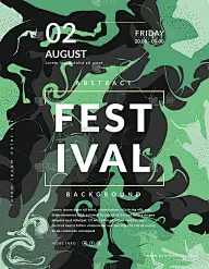 Abstract painting poster template