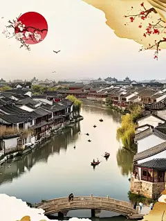 Ai绘图，江南水乡，小桥流水，海报，可帮做_2_小天抗狼AI_来自小红书网页版