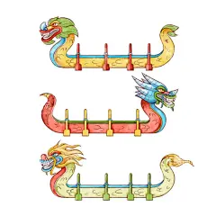 水彩绘龙舟  - 源文件下载【酷图网】传统,节日,水彩绘,手绘,龙舟,船