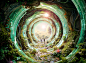 cave futuristic CGI nature 3d plants 3d 3d modeling 3D alien architecture architecture visualizing envoriment
