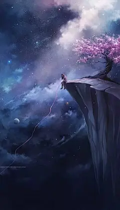 犹如《你的名字》般的唯美插画，梦幻又极具童话色彩-资讯-蓝铅笔