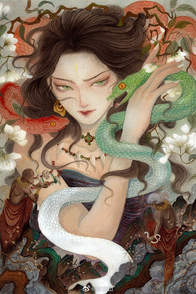 山海經-雨師妾：雨師妾在其北，其為人黑，...