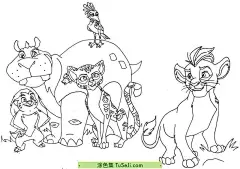 12张《狮子王》辛巴和科瓦卡通角色涂色图片！可爱的小狮子辛巴！ | 涂色集，涂色画打印大图 : 辛巴的儿子在迪士尼动画电影《狮子王》中被称为科瓦。科瓦是辛巴和娜儿的儿子，他是辛巴的继任者，也是故事的主要角色之一。科瓦有一颗勇敢的心，他渴望证明自己的能力，并保护自己的家族和领地，他在成长过程中经历了许多冒险和挑战，逐渐成为一个强大的狮子 12张《狮子王》辛巴和科瓦卡通角色涂色图片！可爱的小狮子辛巴！