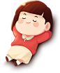 躺着小孩享受阳光