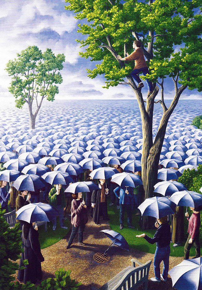 视错觉插画超现实主义绘画油画byrobgonslaves