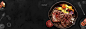 黑色时尚简约西餐牛排意面电商banner高清素材 banner 棕色 淘宝 牛排 电商 简约 美食 西餐 诱惑 背景 设计图片 免费下载