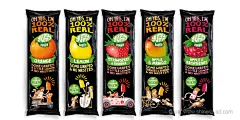 国外包装设计欣赏:插画风格Yummy Lollies 果味棒棒冰外包装设计1