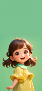 3D卡通小女孩壁纸