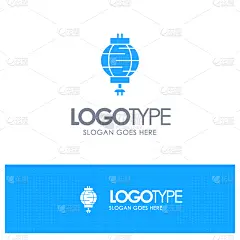 蓝色,品牌名称,灯笼,华丽的,传统,传统节日,春天,装饰