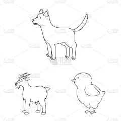 自制的,分离着色,品牌名称,一个物体,可爱的,农业,纯种犬,复活节,食品,狗