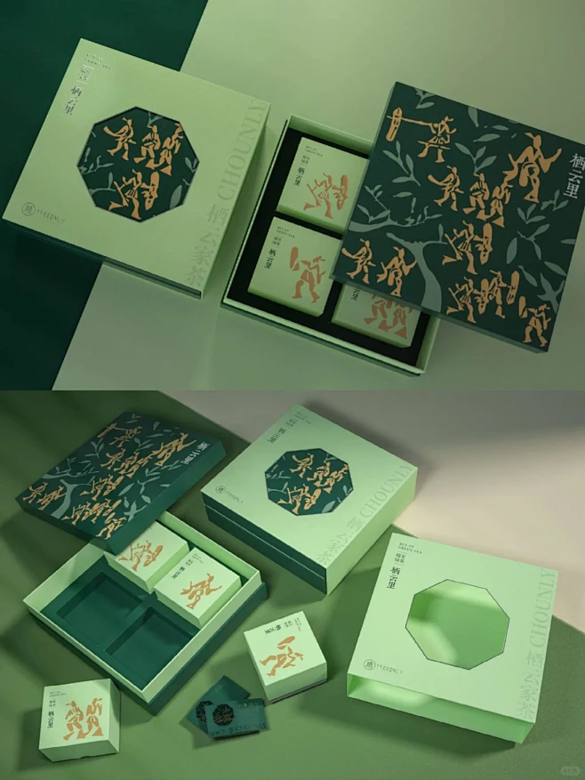 新中式茶叶包装设计绿茶包装设计-花瓣网