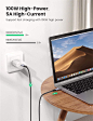 Amazon.com: UGREEN USB-C to USB-C Cable 100W Power Delivery USB C 3.1 Gen 2 10Gbps 4K Video Compatible with MacBook Pro Air iPad Pro 2020 Chromebook Samsung Galaxy S20 S10 Pixel 4XL PS5 Nintendo Switch 3ft : Electronics