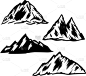 山,动物手,设计元素,阿拉斯加,奥地利,自然美,石头,绘制,布置,复古
