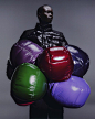 Photo by Moncler on November 07, 2023. May be an image of leather, parka, balloon, beach ball, parachute and text.