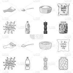 海洋,图标集,食品,钠,面粉,调味品,瓶子,餐馆,烹调,飞溅