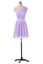 SUNVARY 2014年夏季新款 明星同款简约淡紫色单肩伴娘礼服-淘宝网