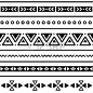 Aztec seamless pattern, tribal black and white background Stock Photo - 19482145