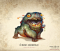 "The Bog-Hoggle", Justin Gerard : "The Bog-Hoggle", Monster of the Month for November 2018! See the high-res version, Animated process Gif and get the Photoshop brushes used in the making of this monster on my Patreon. I do new monster