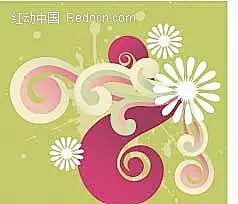 绿色螺旋花纹 AIAI|插画|插画设计|底纹|花瓣|花边|花边素材|花纹|花纹素材|螺旋|矢量|矢量素材|素材|图案|绚丽