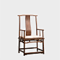 新中式实木圈椅单人太师椅简约禅意仿古官帽椅老榆木椅子明式家具-淘宝网