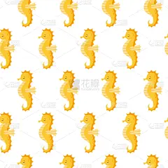 可爱的,马,黄海,四方连续纹样,儿童,婴儿,男孩,女孩,水下,夏天