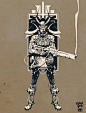 Cyber-Gore-Sketch DUMP!, Manuel Augusto Dischinger Moura : Cyber Gore-Black and white sketch dump. 
A collection of  quick black and white illustrations I have been doing in my spare time. Most of them playing around with the symmetry tool and the restrai