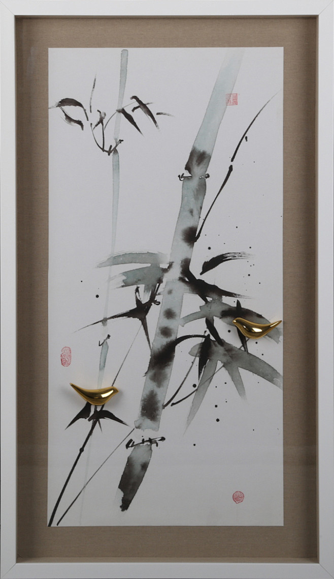 善行#东方竹意系列55X95竹鸟##酒店...