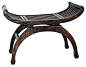 Java Curved Basswood Bench - asian - benches - Lamps Plus