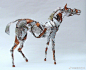 英国雕塑家 Barbara Franc  利用废旧材料制作的动物雕塑作品