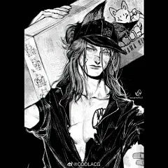 #少女动漫##遇见艺术##日本动漫#
分享：画师『sesamefruit』的手绘黑白插画绘画作品 ​​​ ​​​​