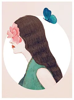 古典清新美人插画 - 猪猪女侠01 - CNU视觉联盟