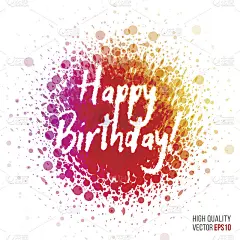 生日快乐美丽的设计元素贺卡模板