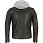 Black Rivet Leather Faded Seam Jacket w/ Removable Hood : US $329.99 New with tags in Clothing, Shoes & Accessories, Men's Clothing, Coats & Jackets