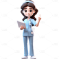 3D护士系列人物贴纸