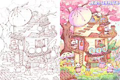 一颗柚子_Yuu采集到儿童插画