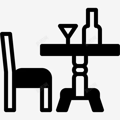 餐桌椅子餐厅图标 平面电商 创意素材-花瓣网