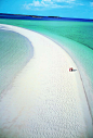 巴哈马，武者礁。宁静的海，和白色的沙滩，在这里散步，多么惬意~ 